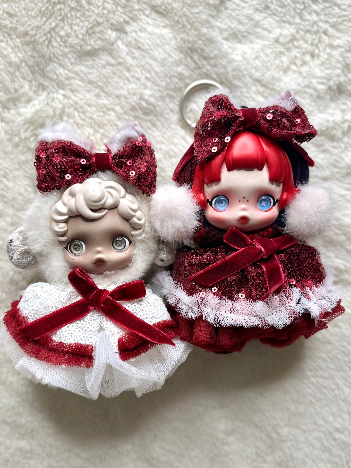 Belle Christmas Collection – CrimsonBelle & SnowBelle Holiday Doll Dresses (18–20cm)
