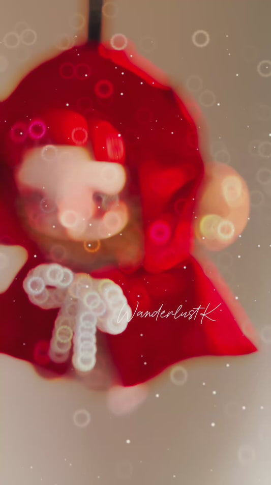 Crimson Pearl Cape – Handmade Duces Fabric Cloak with Pearl Bow (Fits Skullpanda/Art Dolls)